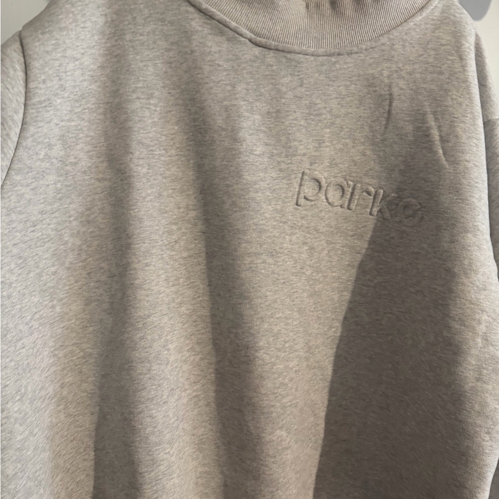 Gray Parke Sweatshirt VALENTINES original drop with embroidery heart on sleeve